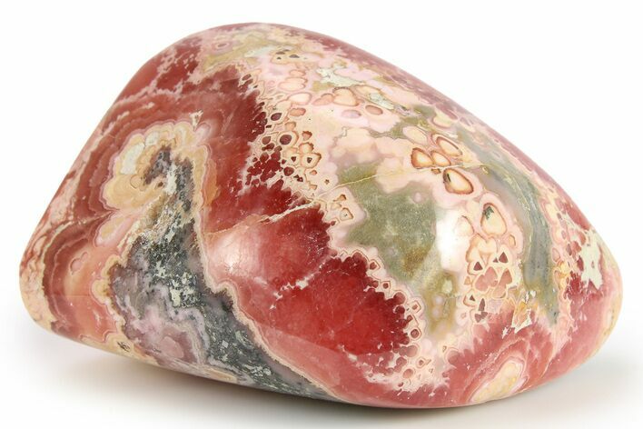 Polished Banded Rhodochrosite Specimen - Argentina #263499